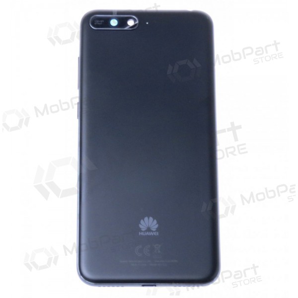 Huawei Y6 2018 bakside (svart) (brukt grade C, original)