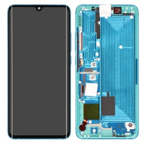 Xiaomi Mi Note 10 / Mi Note 10 Pro / Mi Note 10 Lite skjerm (grønn) (med ramme) (service pack) (original)