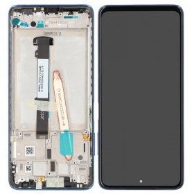 Xiaomi Poco X3 Pro / X3 / X3 NFC skjerm (blå) (med ramme) (Premium)