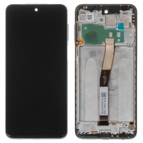 Xiaomi Redmi Note 9S skjerm (svart) (med ramme) (original)