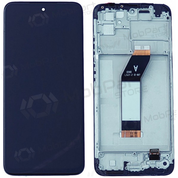 Xiaomi Redmi 10 2022 skjerm (svart) (med ramme) (original)