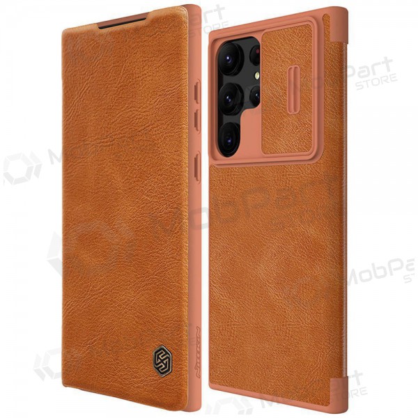 Deksel / etui Nillkin Qin Leather Samsung A346 A34 5G brun