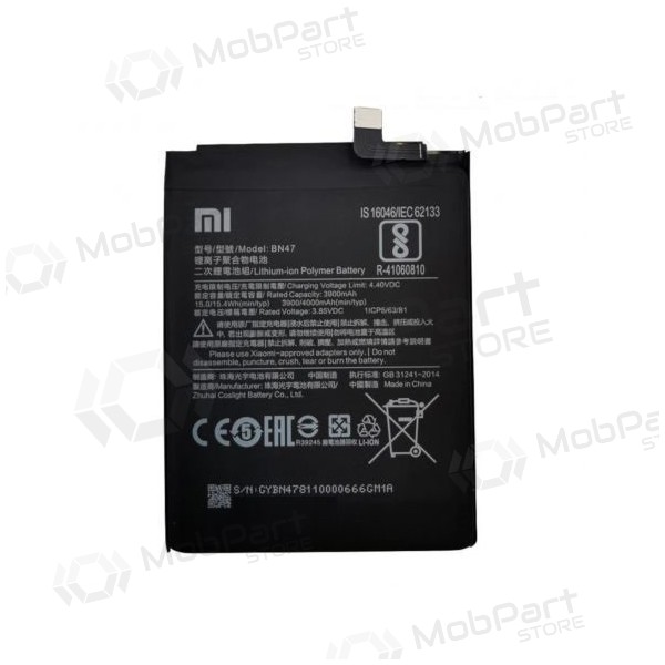 Xiaomi Mi A2 Lite / Redmi 6 Pro batteri, akumuliatorius (BN47) (original)