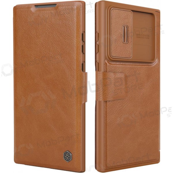 Deksel / etui Nillkin Qin Leather Samsung A346 A34 5G brun