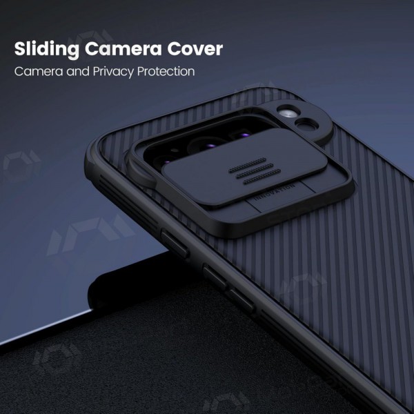 Google Pixel 7A deksel „Nillkin CamShield Pro“ (svart)