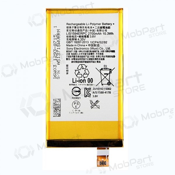 Sony Xperia Z5 Compact / XA Ultra / X Compact (LIS1594ERPC) batteri / akkumulator (2700mAh)