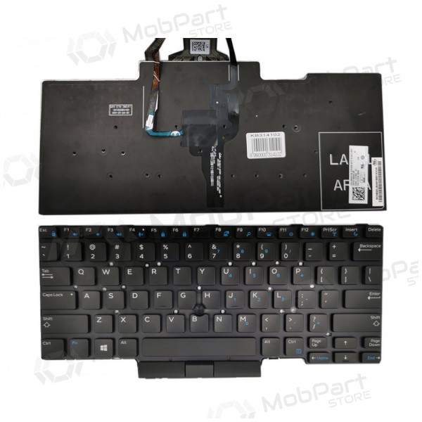 DELL Latitude: E5450, E5470, E5480 tastatur (med belysning)