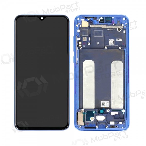 Xiaomi Mi 9 Lite skjerm (blå) (med ramme) (service pack) (original)