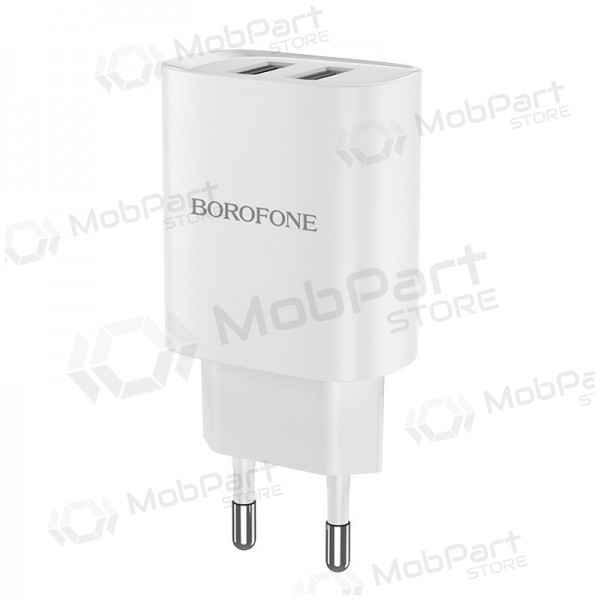 Lader Borofone BN2 2xUSB 2.1A (hvit)