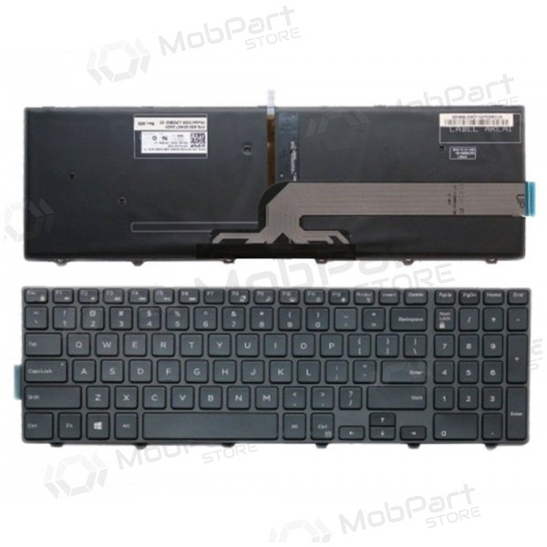 DELL Inspiron 5558 tastatur (US) (med belysning)