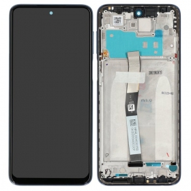 Xiaomi Redmi Note 9 Pro / Note 9S skjerm (grå) (med ramme) (Premium)
