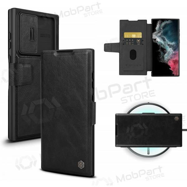 Deksel / etui Nillkin Qin Pro Leather Samsung S916 S23 Plus 5G svart