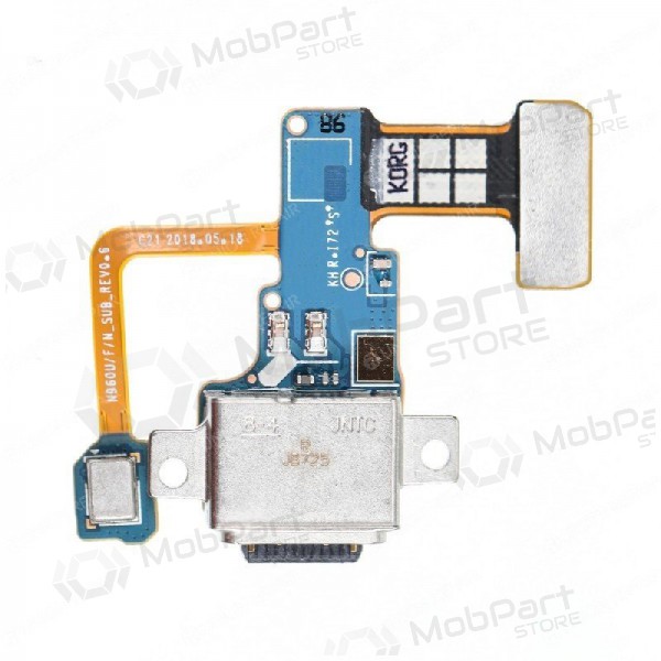 Samsung N960F Note 9 ladekontakt og mikrofon med flex (service pack) (original)