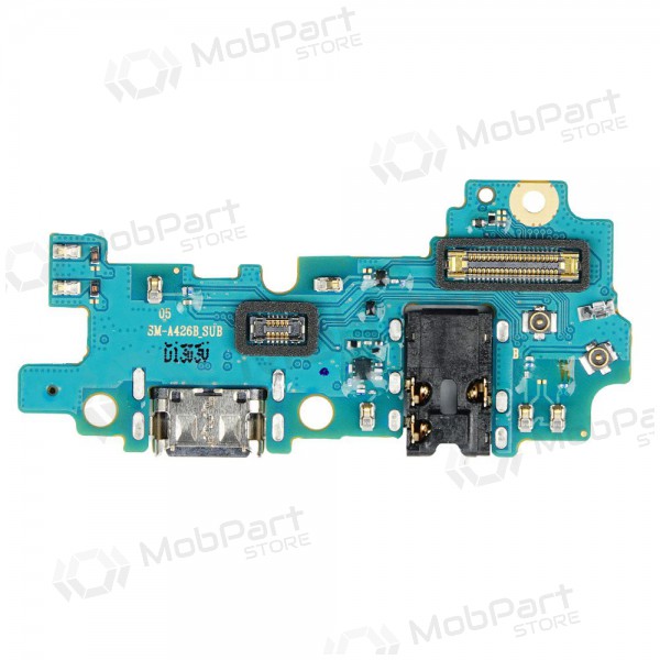 Samsung A426 Galaxy A42 5G 2021 ladekontakt og mikrofon med flex (service pack) (original)