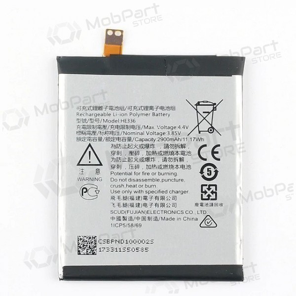 Nokia 3.1 / 5.1 batteri / akkumulator (TA-1063 / 1075 HE336) (2900mAh)