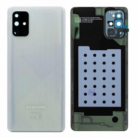 Samsung A715 Galaxy A71 2020 bakside sølvgrå (Prism Crush Silver) (brukt grade C, original)