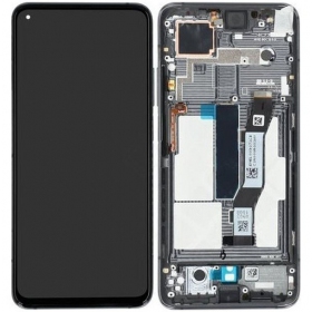 Xiaomi Mi 10T / Mi 10T Pro skjerm (svart) (med ramme) (Premium)