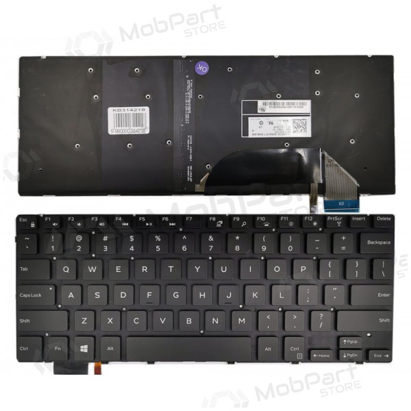 DELL Inspiron: 15 7558, 7568, XPS 15 9550, 9560 tastatur (med belysning)