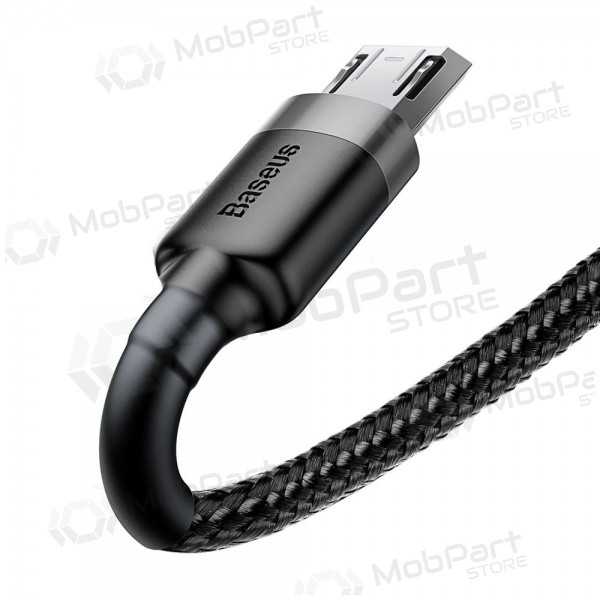 USB kabel Baseus Cafule microUSB 2.0m 1.5A (grå-svart) CAMKLF-CG1