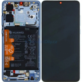 Huawei P30 (new version 2021) skjerm (Breathing Crystal) (med ramme og batteri) (service pack) (original)