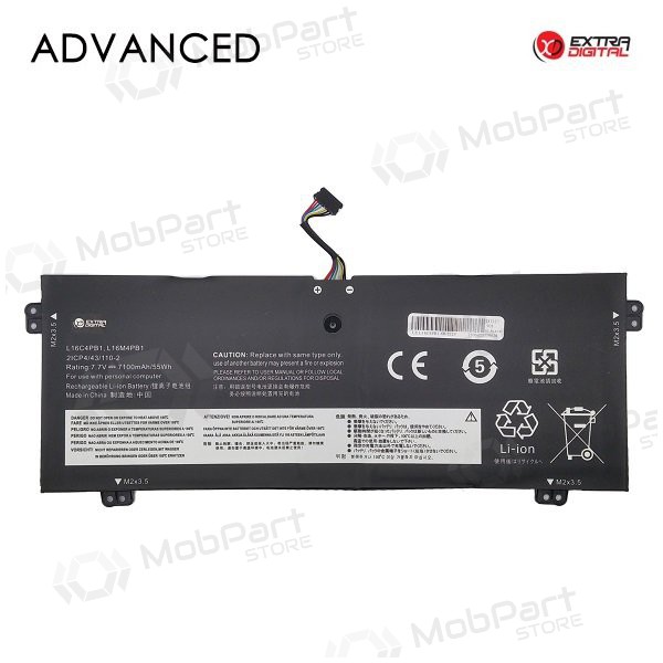 Lenovo L16C4PB1, L16M4PB1, 7100mAh bærbar batteri, Advanced