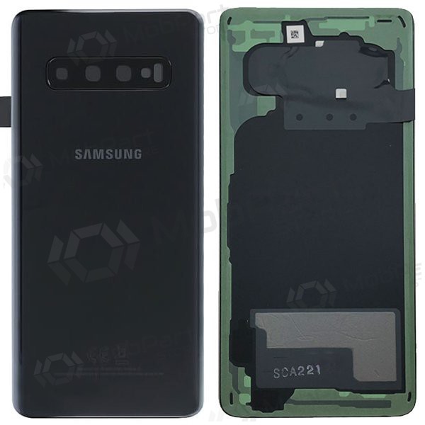 Samsung G973 Galaxy S10 bakside svart (Prism Black) (brukt grade B, original)