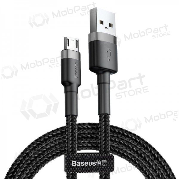 USB kabel Baseus Cafule microUSB 2.0m 1.5A (grå-svart) CAMKLF-CG1