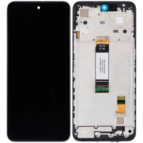 Xiaomi Redmi 12 4G / 12 5G skjerm (svart) (med ramme) (Premium)