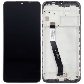 Xiaomi Redmi 9 skjerm (svart) (med ramme) (Premium)