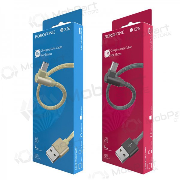 USB kabel Borofone BX26 Lightning 1.0m (grå)