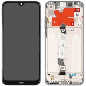 Xiaomi Redmi Note 8T skjerm (hvit) (med ramme) (original)