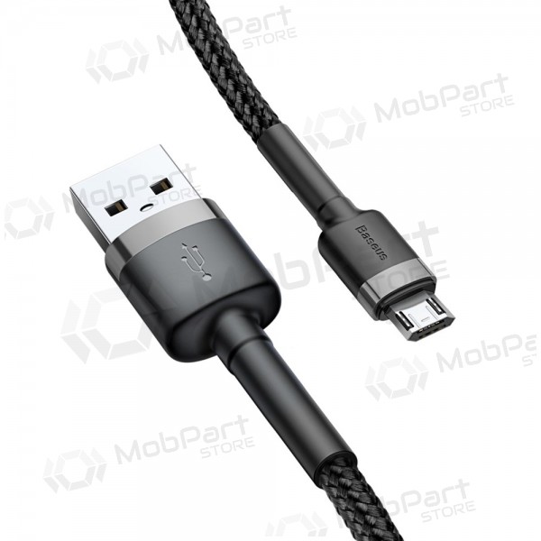 USB kabel Baseus Cafule microUSB 1.0m 2.4A (grå-svart) CAMKLF-BG1