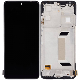 Xiaomi Redmi Note 12 5G / Poco X5 5G skjerm (svart) (med ramme) (Premium)