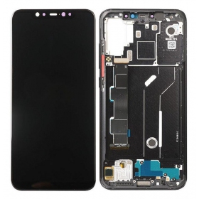 Xiaomi Mi 8 skjerm (svart) (med ramme) (service pack) (original)