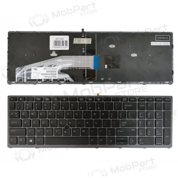 HP ZBook 15 G3, G4, 17 G3, G4 tastatur (US) (med belysning)