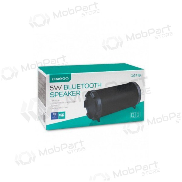 Bluetooth bærbar høyttaler OMEGA OG71 BAZOOKA (MicroSD, hodetelefoner / headset,FM, AUX) (svart)